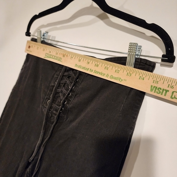 Urban Outfitters Twig High Rise Skinny Lace Up Corset Tie Stretch Denim Jeans 28 - Picture 8 of 10